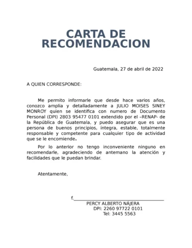 Referencia Personal